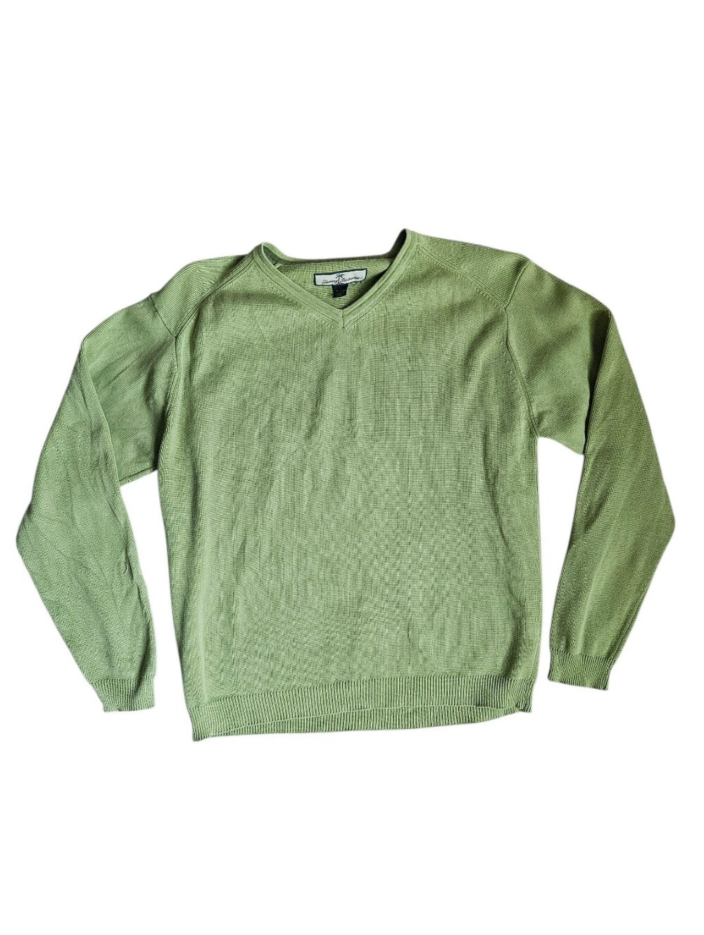 TOMMY BAHAMA V-Neck Silk Cotton Blend Pullover Sweater | SZ L